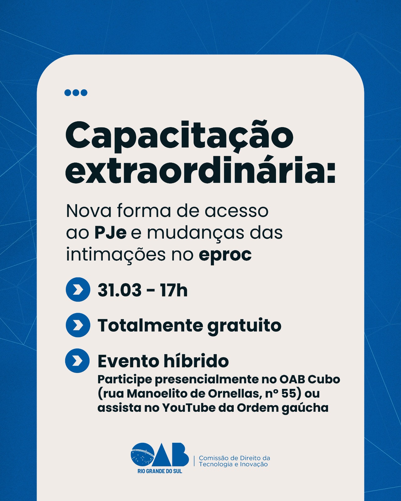Capa do evento